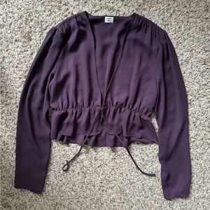 Aritzia Sunday Best Tie Front Blouse